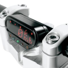 HANDLEBAR BRACKET FRAME BLACK WITH INDICATOR LIGHTS FOR MOTOSCOPE MINI - MOTOGADGET