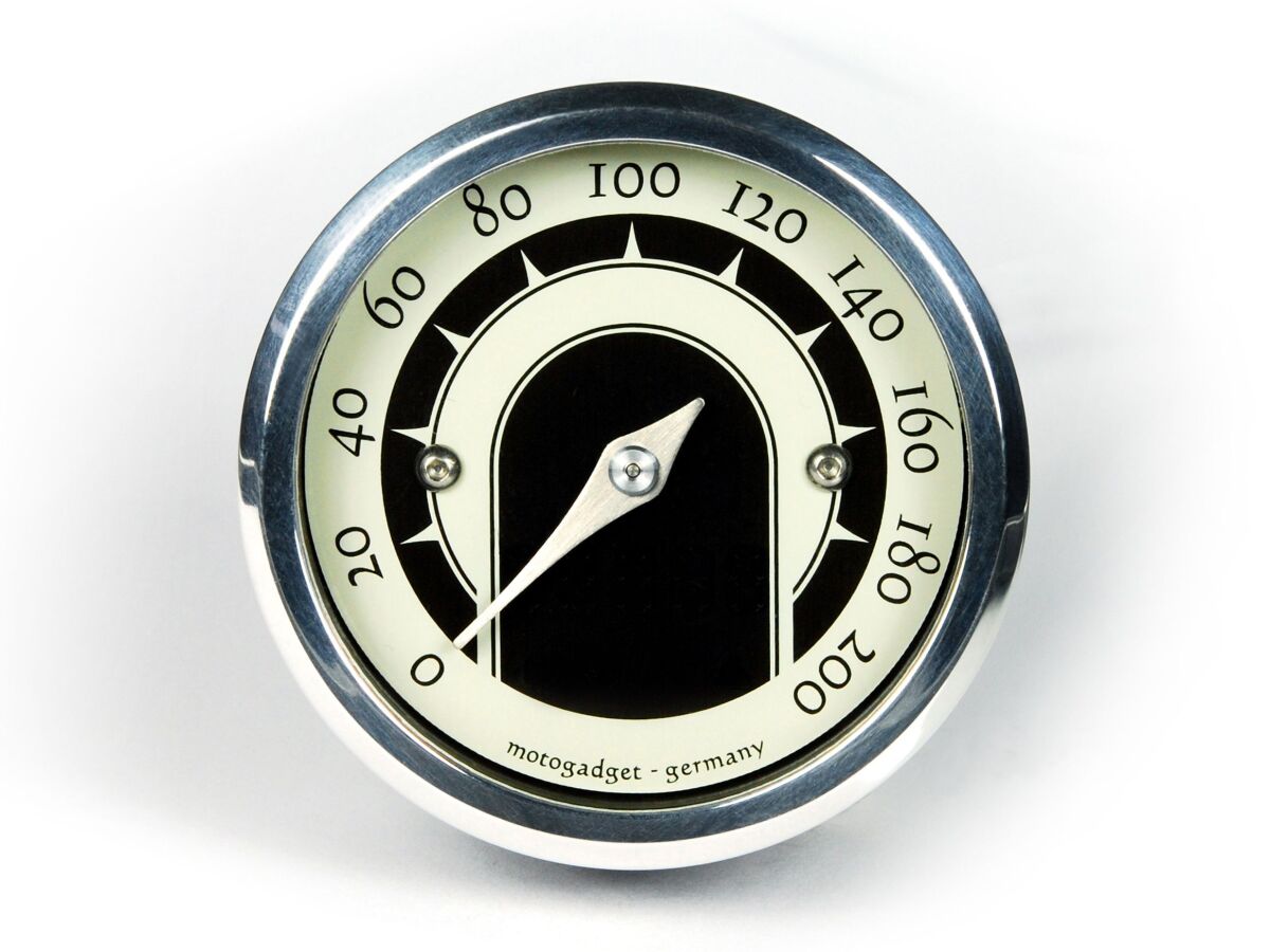 MST SPEEDSTER ANALOG SPEEDOMETER POLISHED - MOTOGADGET