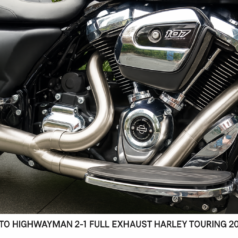 Danmoto Highwayman 2-1 Full Exhaust Harley Davidson Touring 2017–2020-Borstat stål
