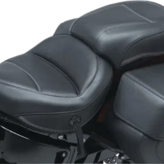 PILLION PAD- FLHC/FLDE 18-UP - GREY TRIPLE STITCH