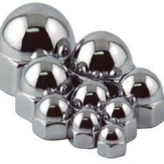 Flat Crown Acorn Nut Pack Chrome