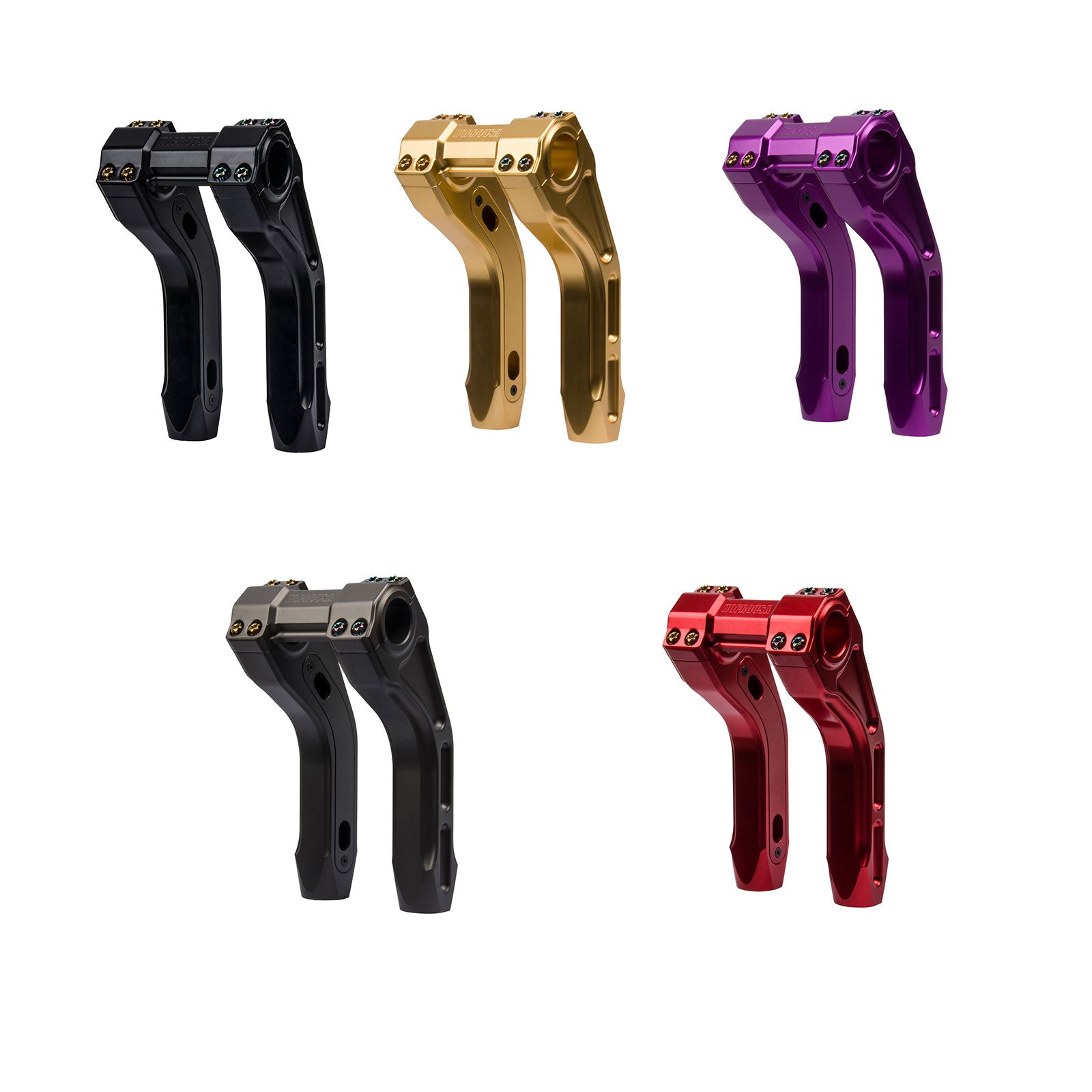 2.5" Pullback för 1 /1.25" Styre - Softail, Dyna, M8 Touring - Svart / 12"