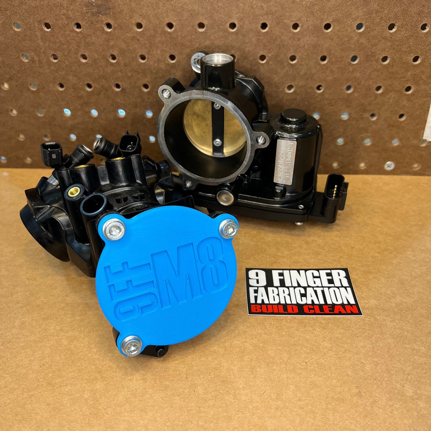 9Finger Fabrication, M8 throttle body intake cover