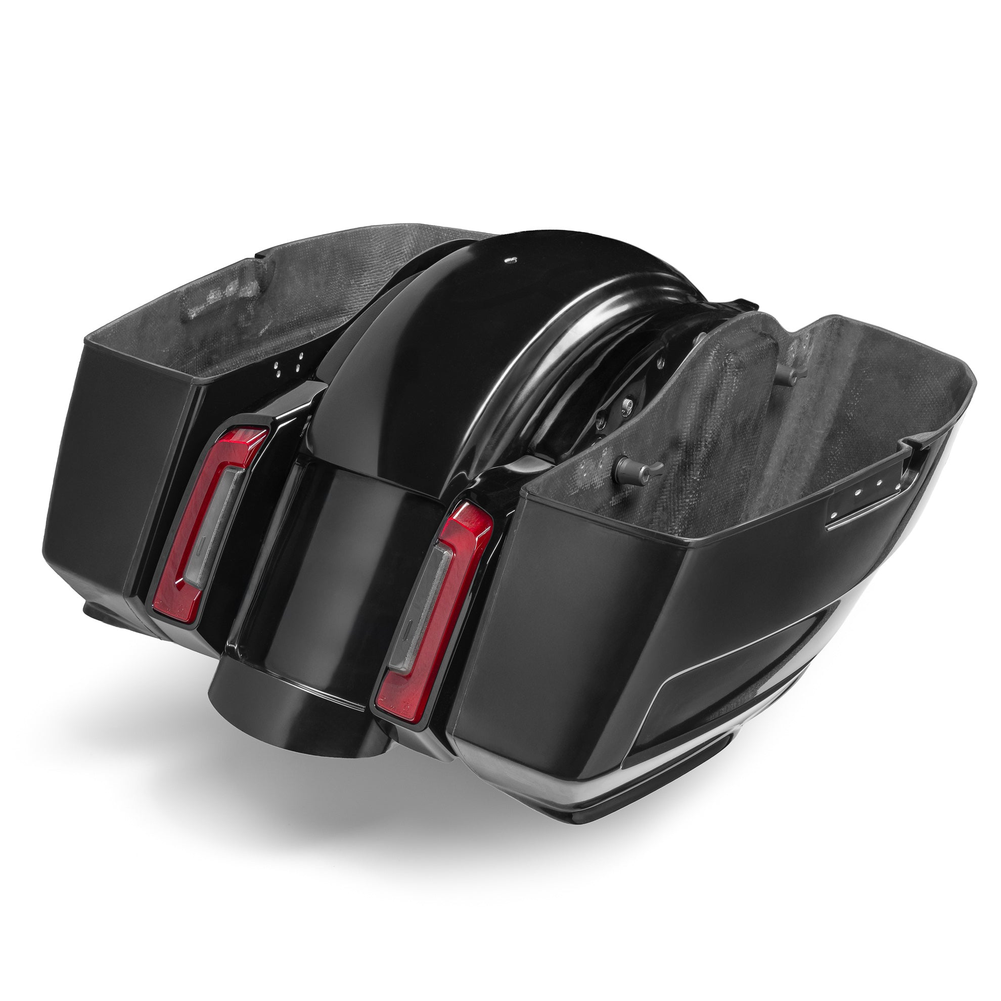 2024–2026 Touring Saddlebags & Rear Fender Kit – Edge Line Series with Universal Plate Recess