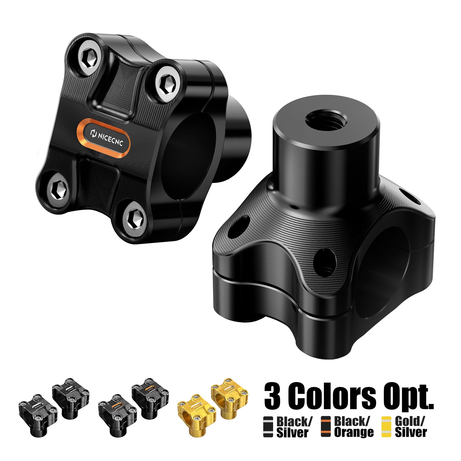 2" Handlebar Risers - 1.25" diameter - Harley 84-26