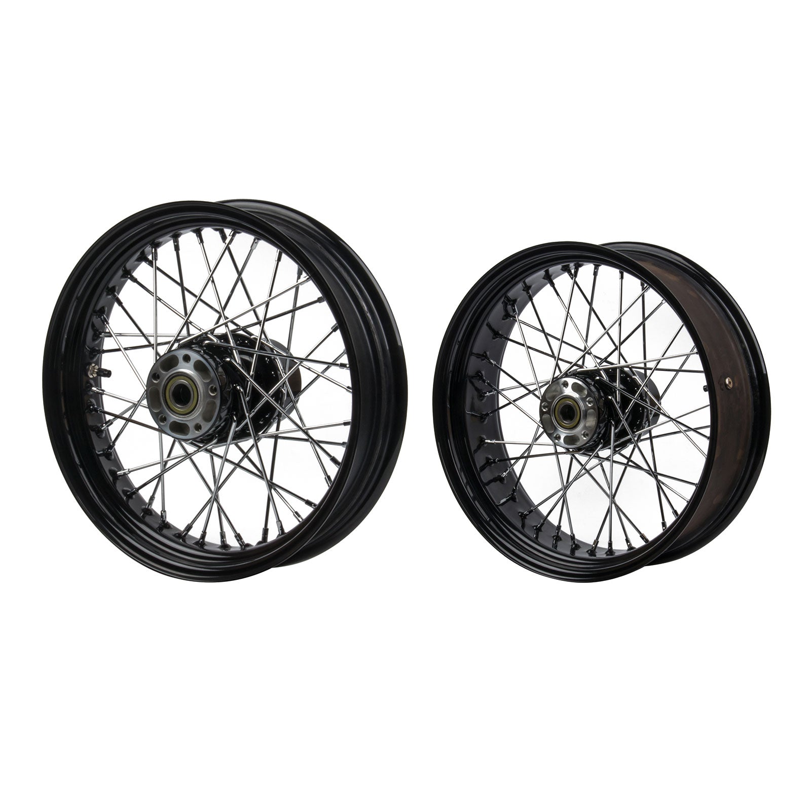 Black Rear 16x3.5 Spoke Tubeless Wheel - Harley Softail 2018+ Street Bob & Softail Standard -