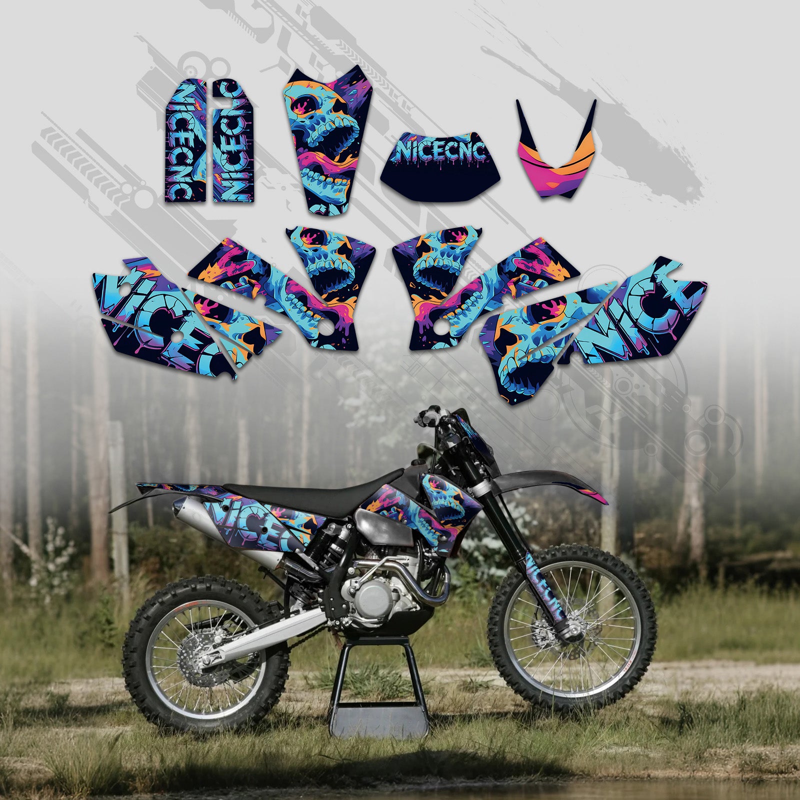 Graphics Decals Stickers Kit For KTM EXC 2004
