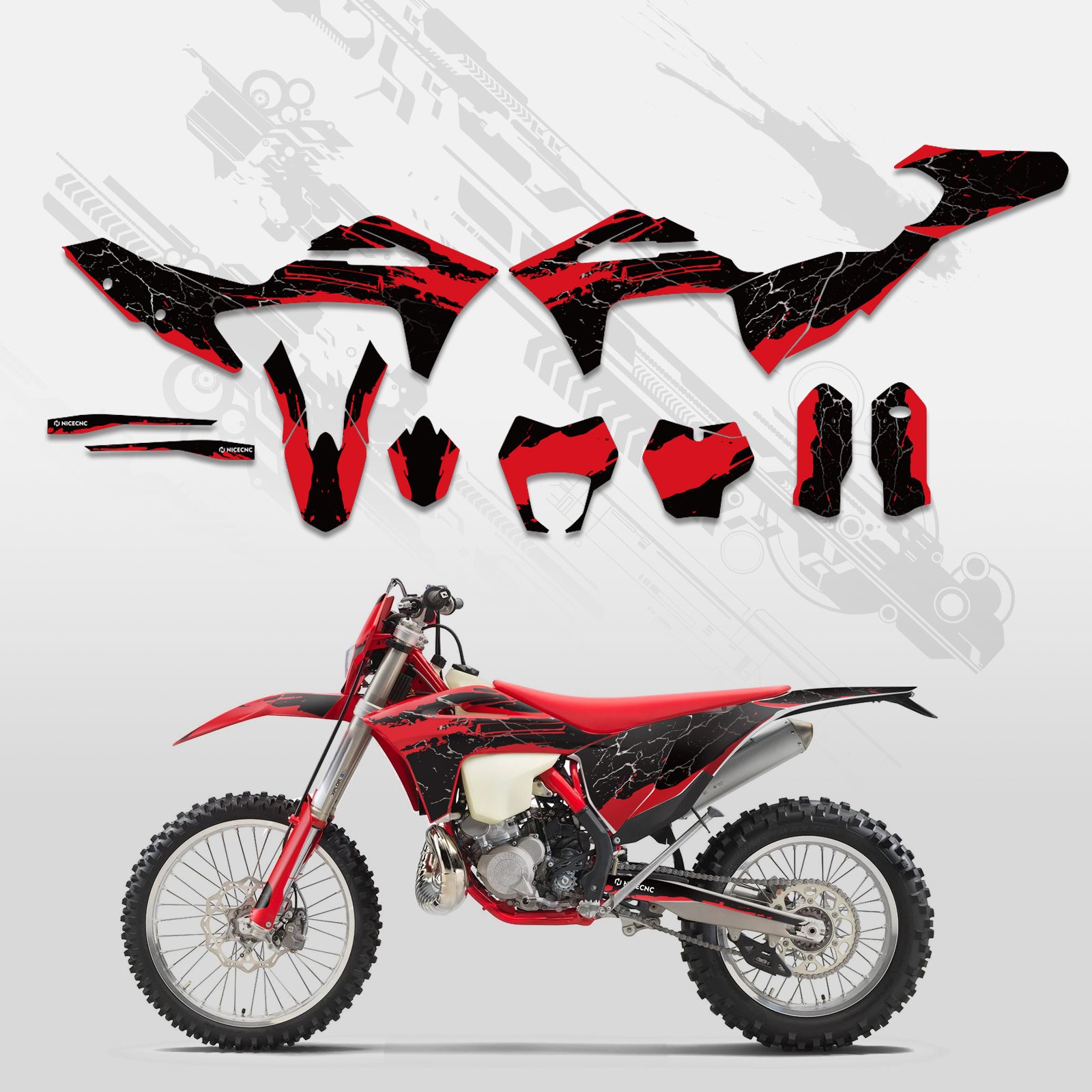 Motorcycle Full Graphics Decals Stickers Kit For GAS GAS EC Enduro 2021-2023