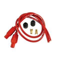 8mm carbon core univ. spark plug wire set. Red Electronic ignitions with pre-Twin style coils