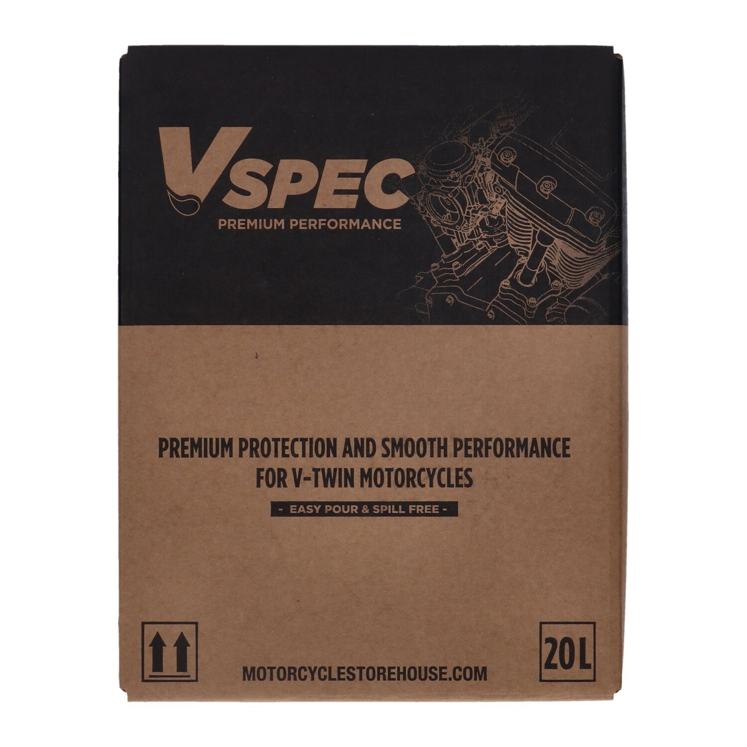 SAE 50 (Mineral) motor oil. 20 liter box 36-84 Big Twin; 57-85 XL Sportster. (Excl. Evo engines) (NU)