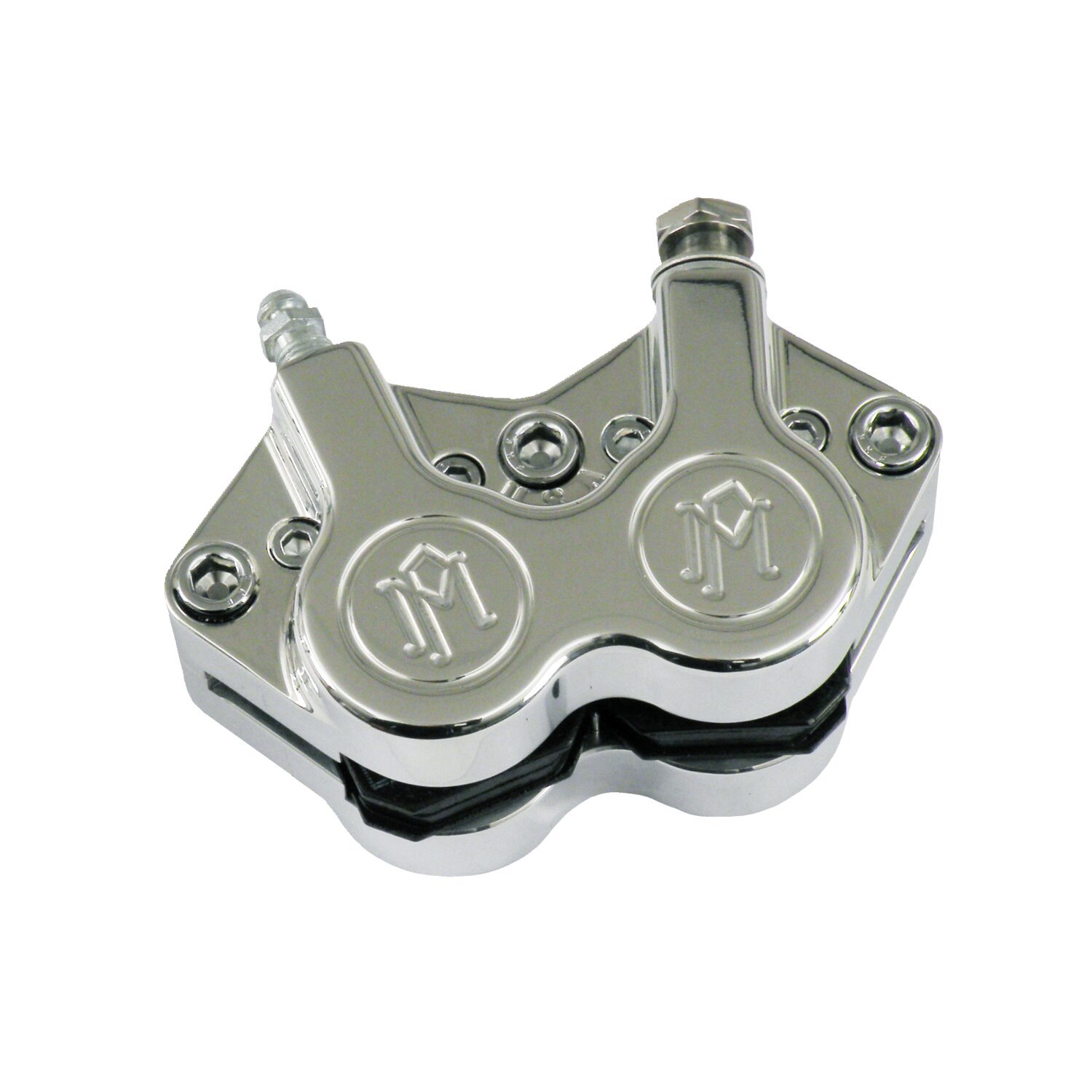 PM, 4-p 125x4S Classic caliper. Polished Universal front/rear