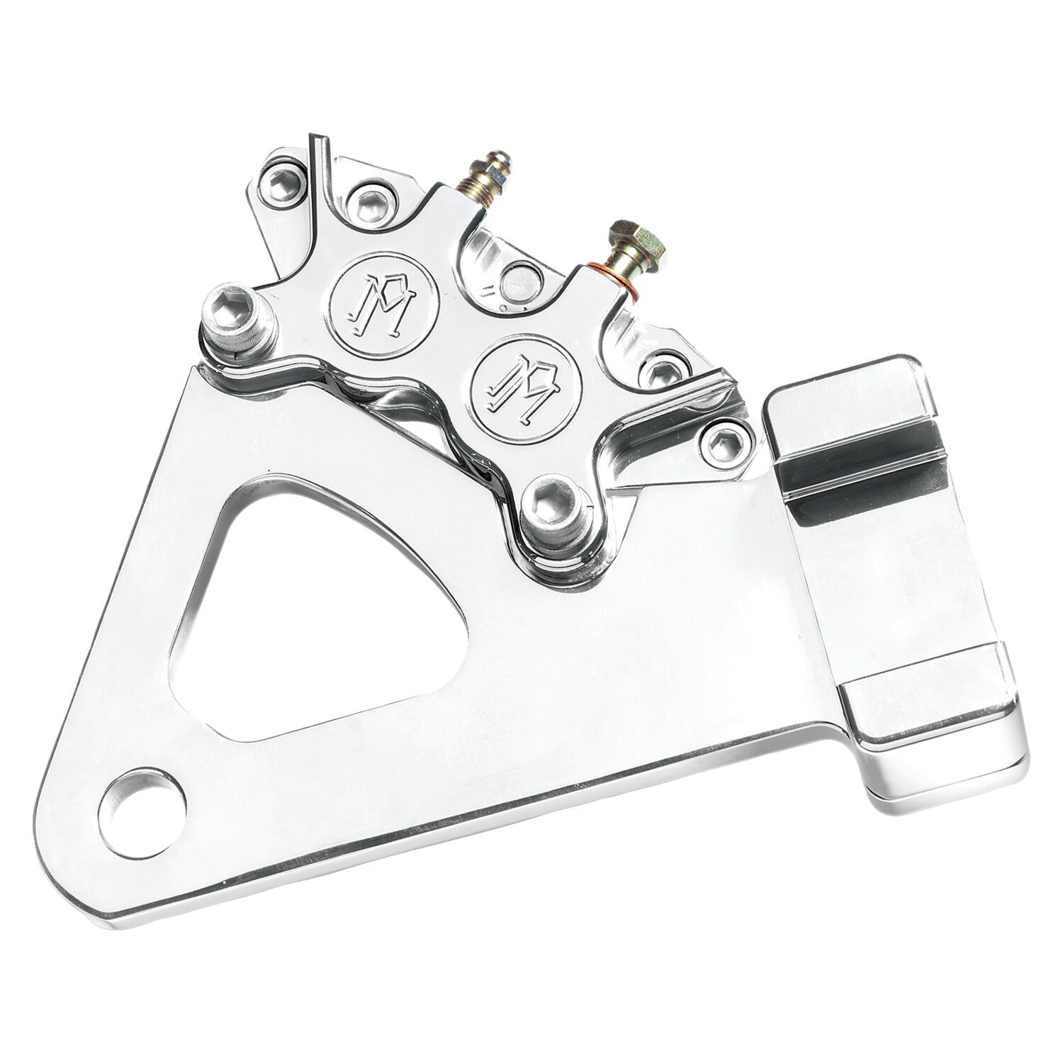 PM, rear 4-p caliper bracket, 11.5". Polished 84-99 FXR (NU) - Bild 2