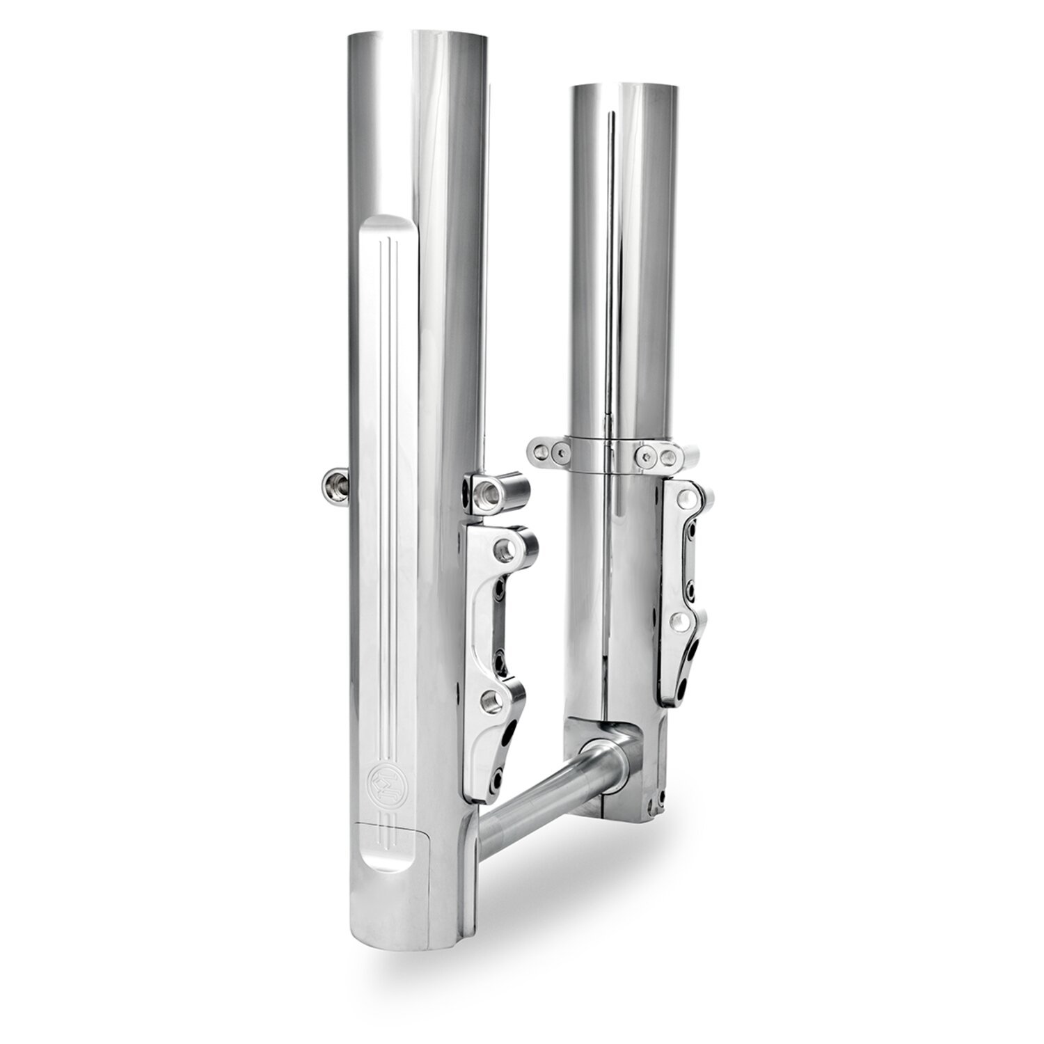 PM, Lower leg assembly, single disc. Chrome 14-16 FLT/Touring (NU)