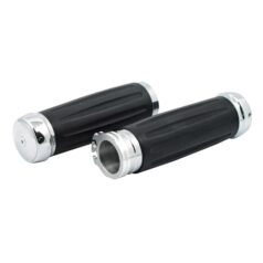 Riverside, aluminum grips. Black 08-25 H-D with e-throttle (excl. 2025 Softail; 11-17 Softail CVO models; 23-25