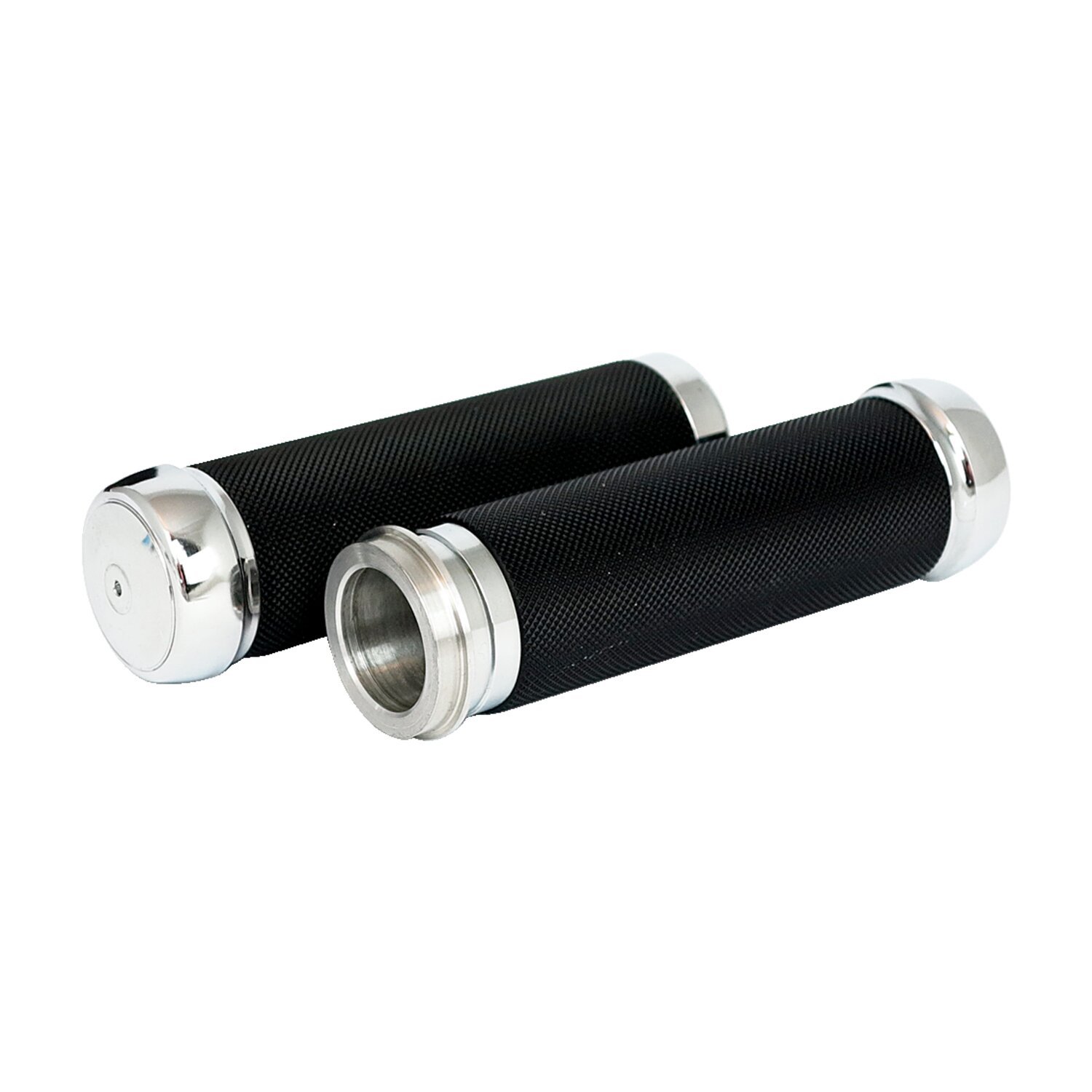 Riverside, Knurled billet aluminum grips. Black 08-25 H-D with e-throttle (excl. 2025 Softail; 11-17 Softail CVO models; 23-25