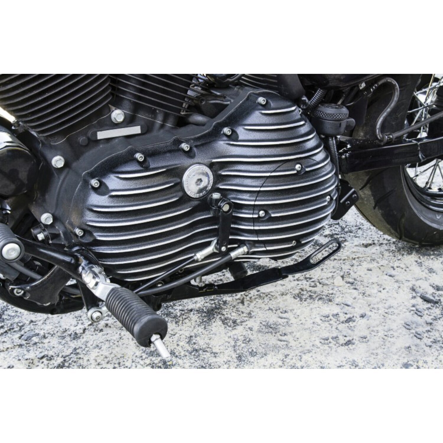 XL RIBSTER PRIMARY COVER BLACK CUT 04-22 XL Sportster (NU)