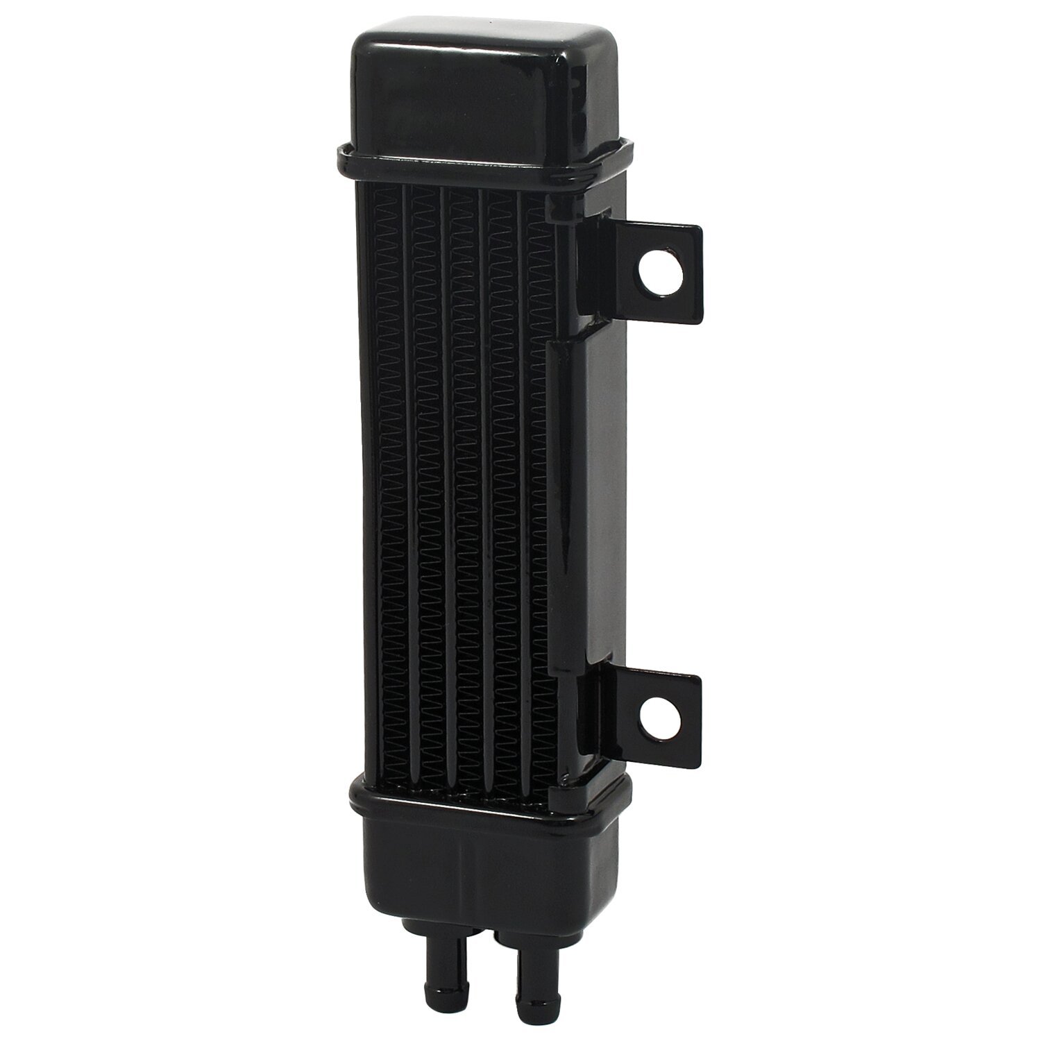 oil cooler kit. Vertical mount, 6 row, Slimline 55-83 Big Twin; 82-94 FXR; 84-17 Softail; 91-17 Dyna; 84-16 FLT/Touring (Excl.