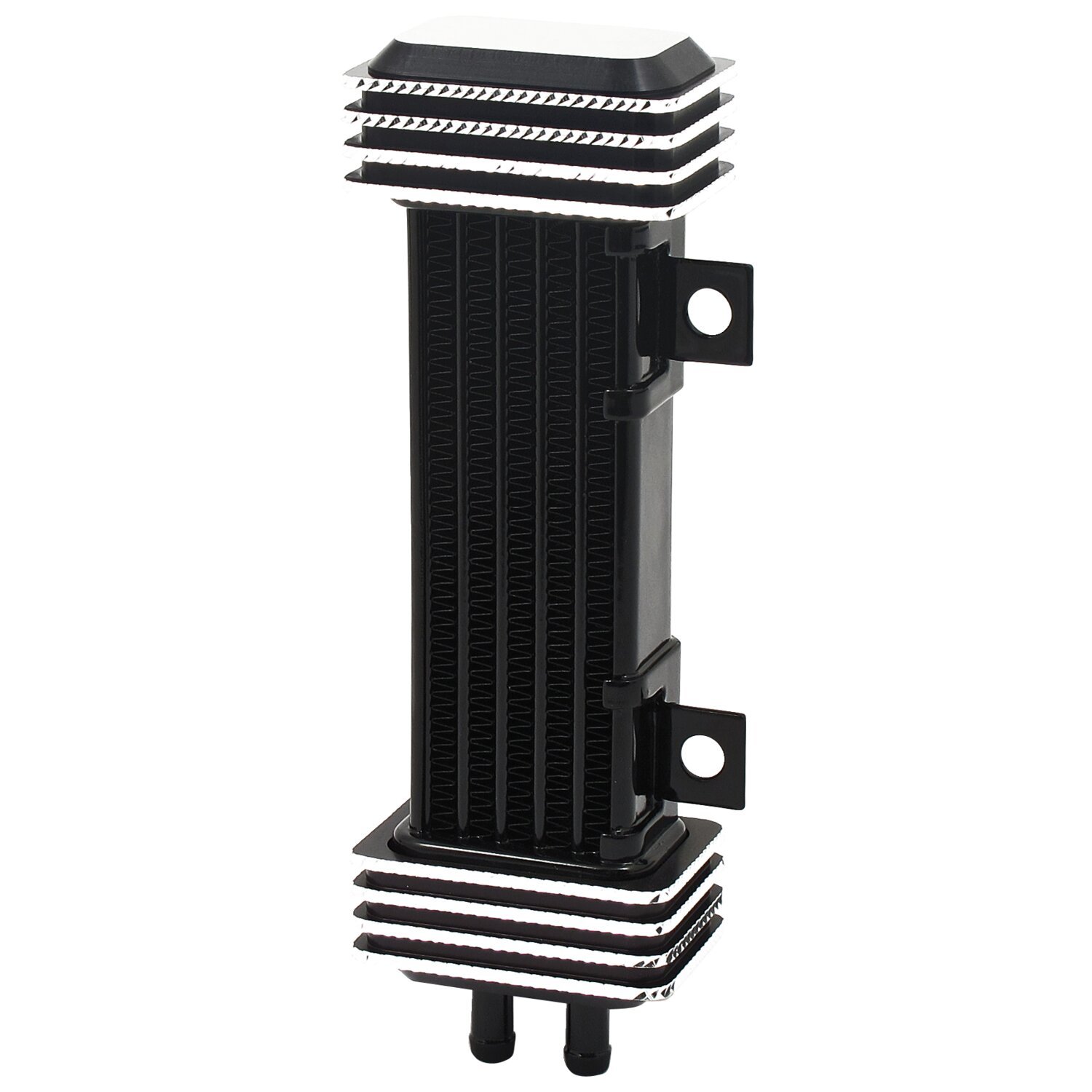oil cooler kit. Vertical mount, 6 row, Deluxe Diamond 55-83 Big Twin; 82-94 FXR; 84-17 Softail; 91-17 Dyna; 84-16 FLT/Touring (Excl.