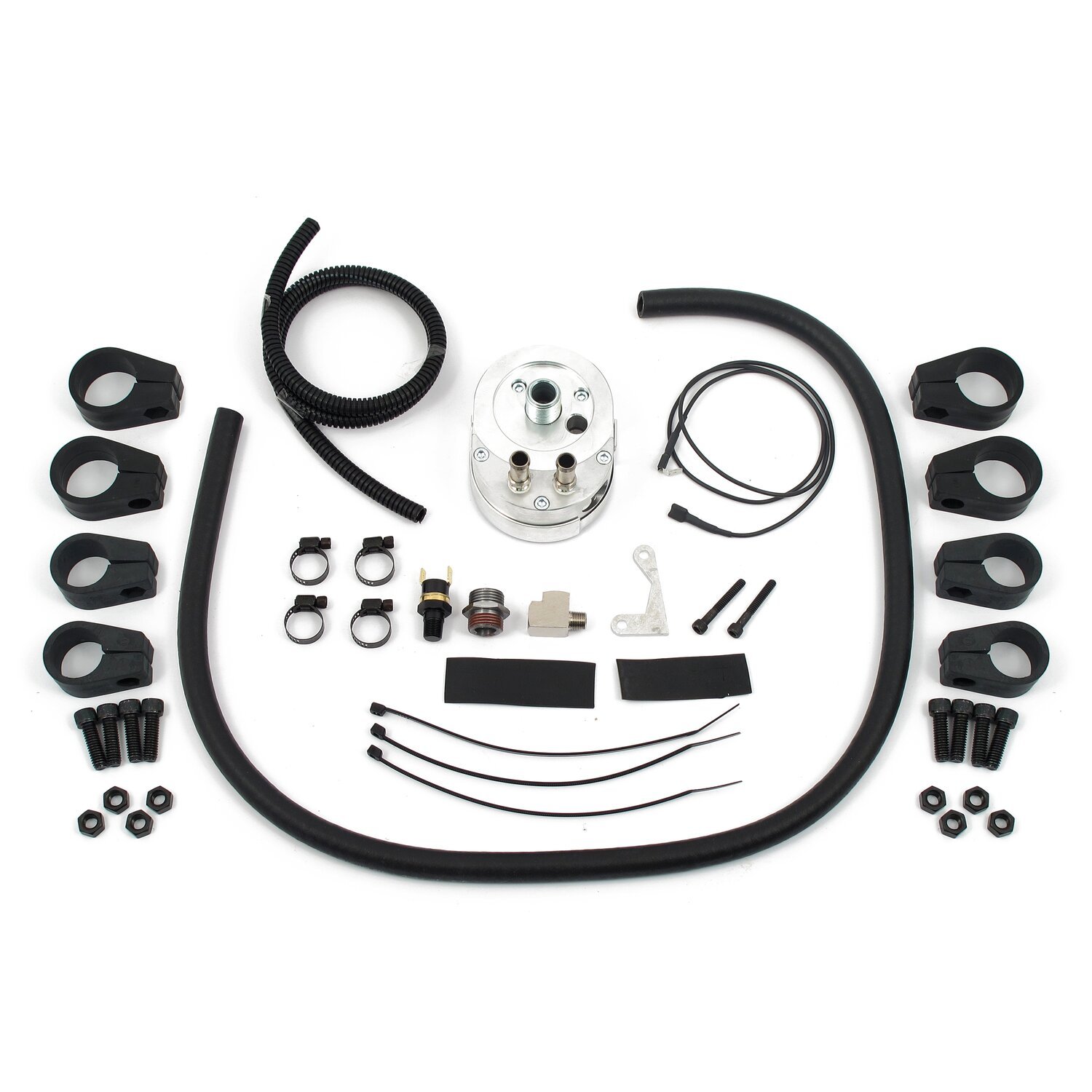 oil cooler kit. Vertical mount, 10 row, Fan 55-83 Big Twin; 82-94 FXR; 84-17 Softail; 91-17 Dyna; 84-16 FLT/Touring (Excl. - Bild 2
