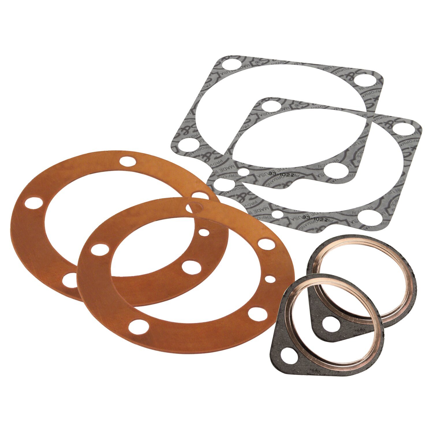 cylinder head/base & exhaust gasket kit. 3-5/8" 66-84 Shovelhead with 3-5/8" big bore cylinders (NU)