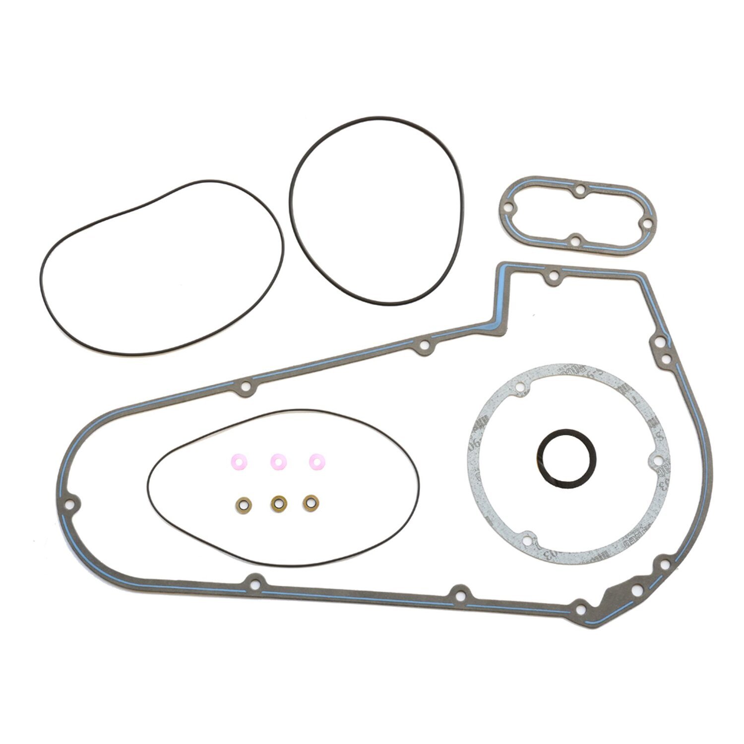primary gasket kit. Outer cover 66-86 4-speed FL; FX; 86-88 5-speed Softail (NU)