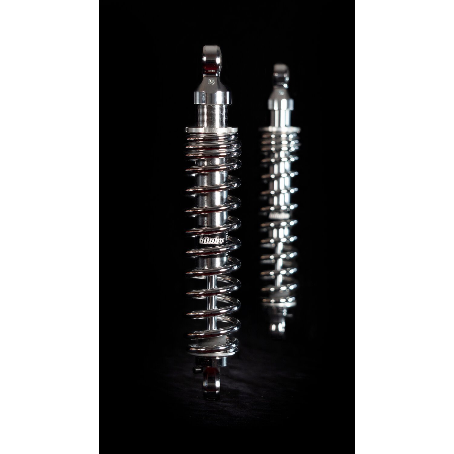 WME dual shock absorber set. Chrome. 321mm 14-14 FXD (I) Dyna Super Glide C; 06-10 FXD (I) Dyna Super Glide; 95-05 FXD