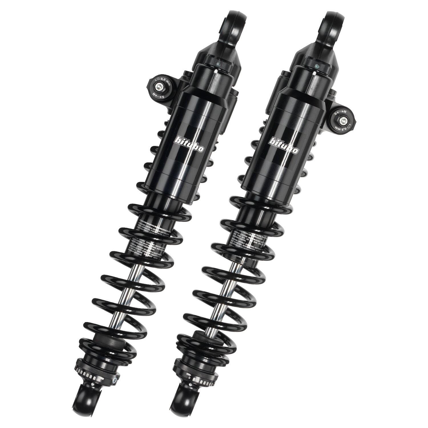 *2 WEEKS EXTRA TRANSIT TIME* Bitubo, WMT dual shock absorber set. Piggyback. 295mm 04-22 XL models (NU)
