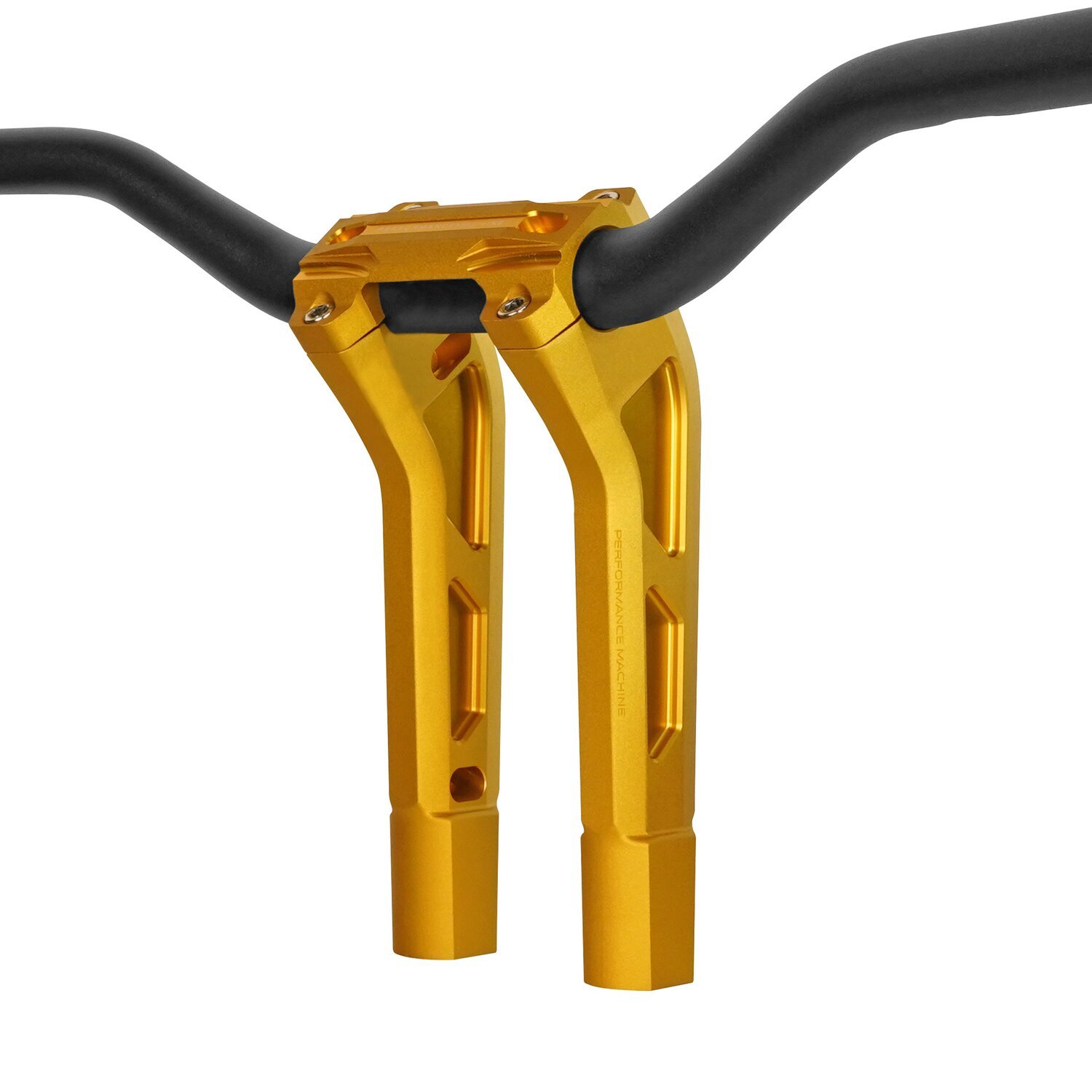 PM, 1-1/4" Phatbar & 12" riser kit. Gold Ops 82-24 H-D mech. or e-throttle with 3-1/2" mount bolt spacing (NU)