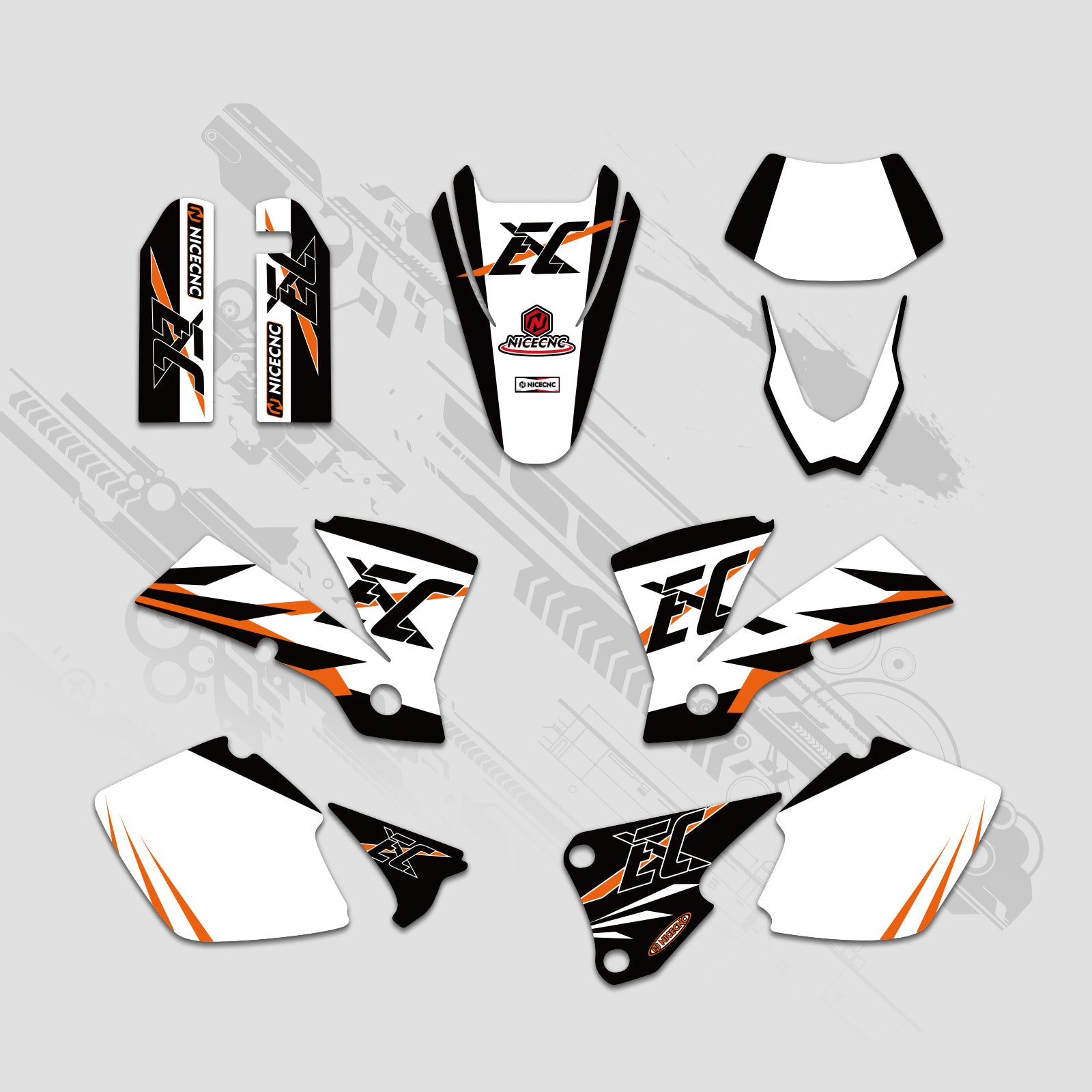 Motorcycle Full Graphics Decals Stickers Kit For KTM EXC 2003 - Bild 2
