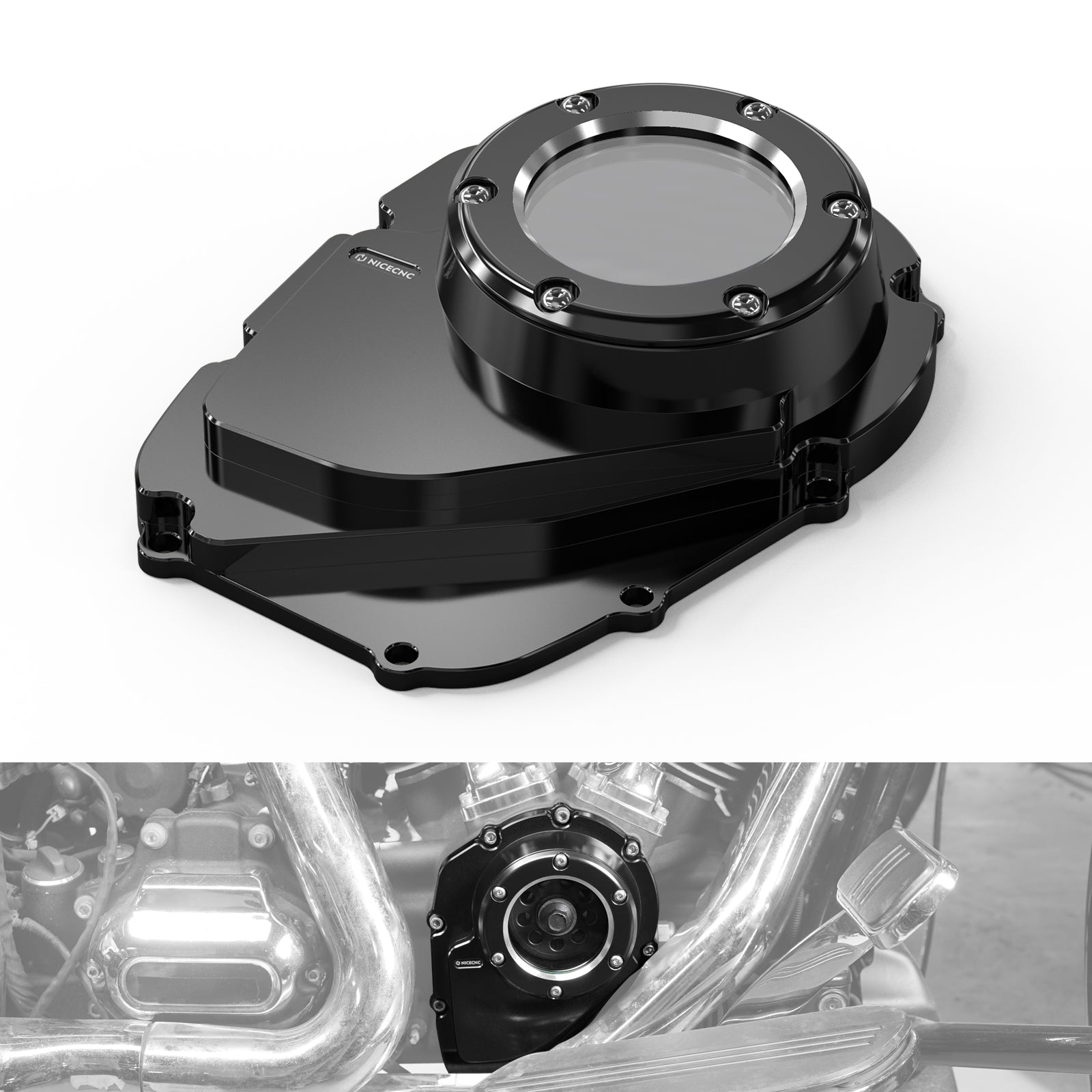 Transparent M8 Camshaft Cam Cover - Softail 2018+ / Touring 2017+