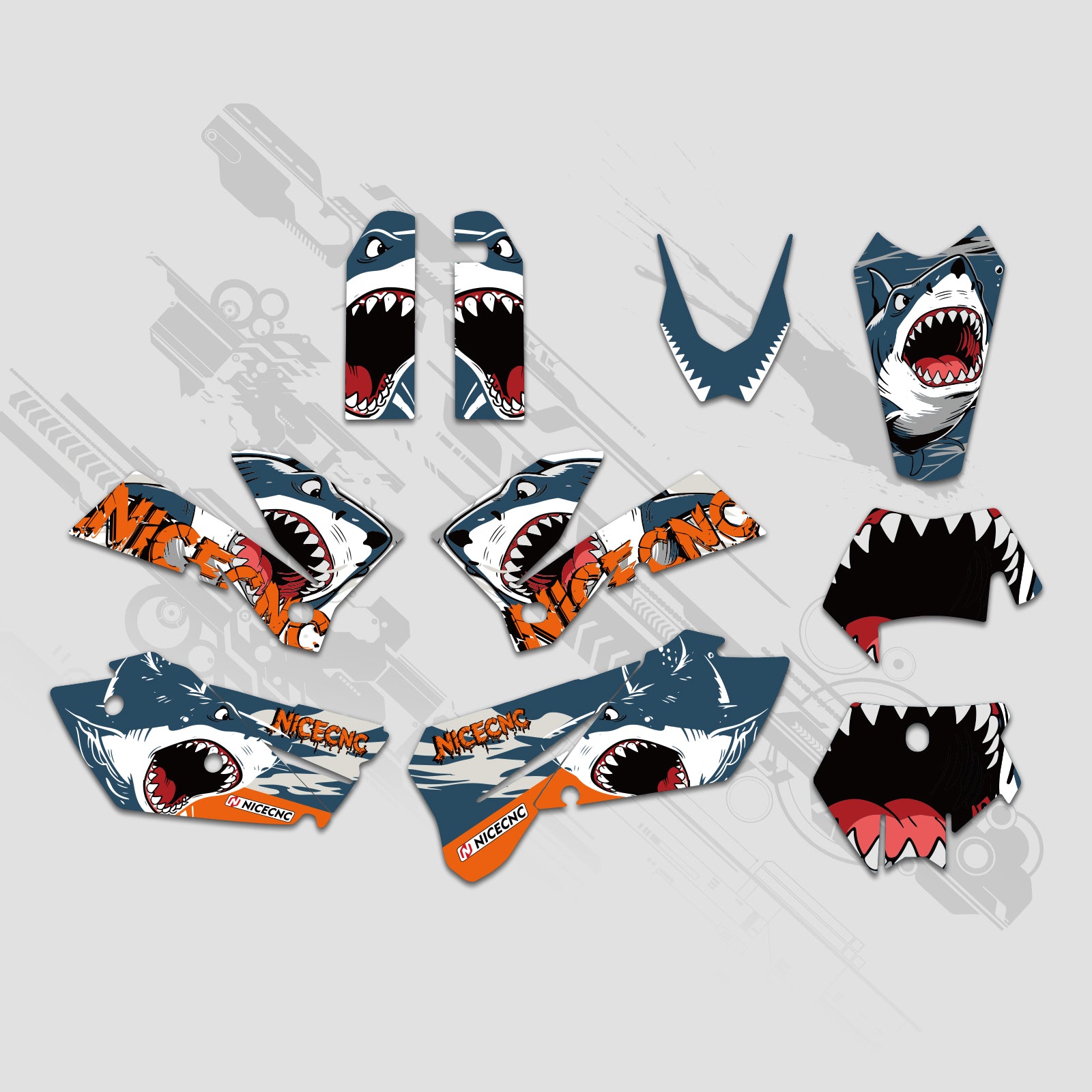 Motorcycle Full Graphics Decals Stickers Kit For KTM EXC 2005-2007 - Bild 2
