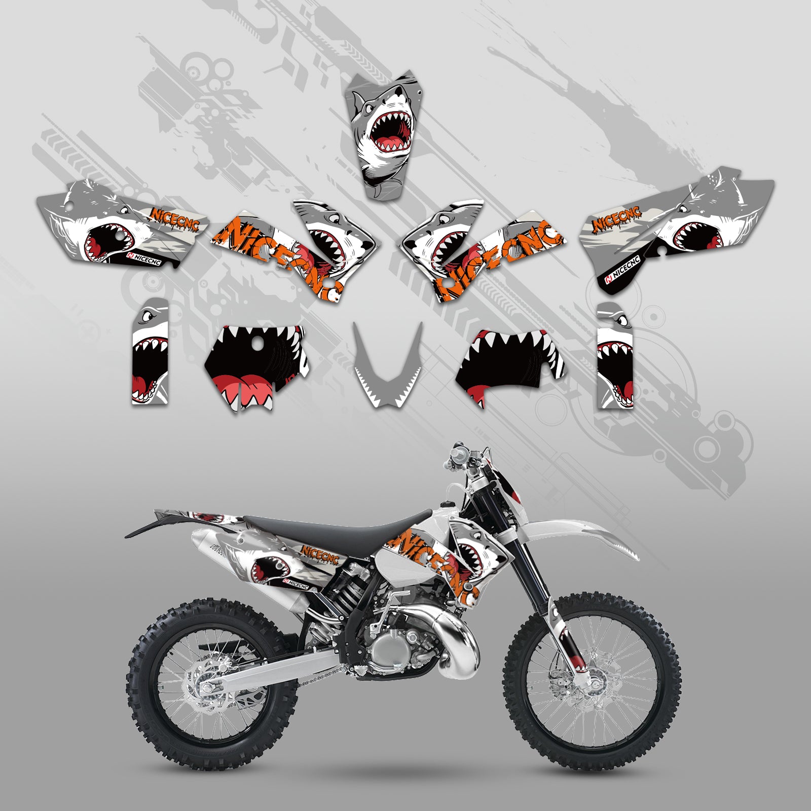 Decals Stickers Set For KTM EXC 2005-2007