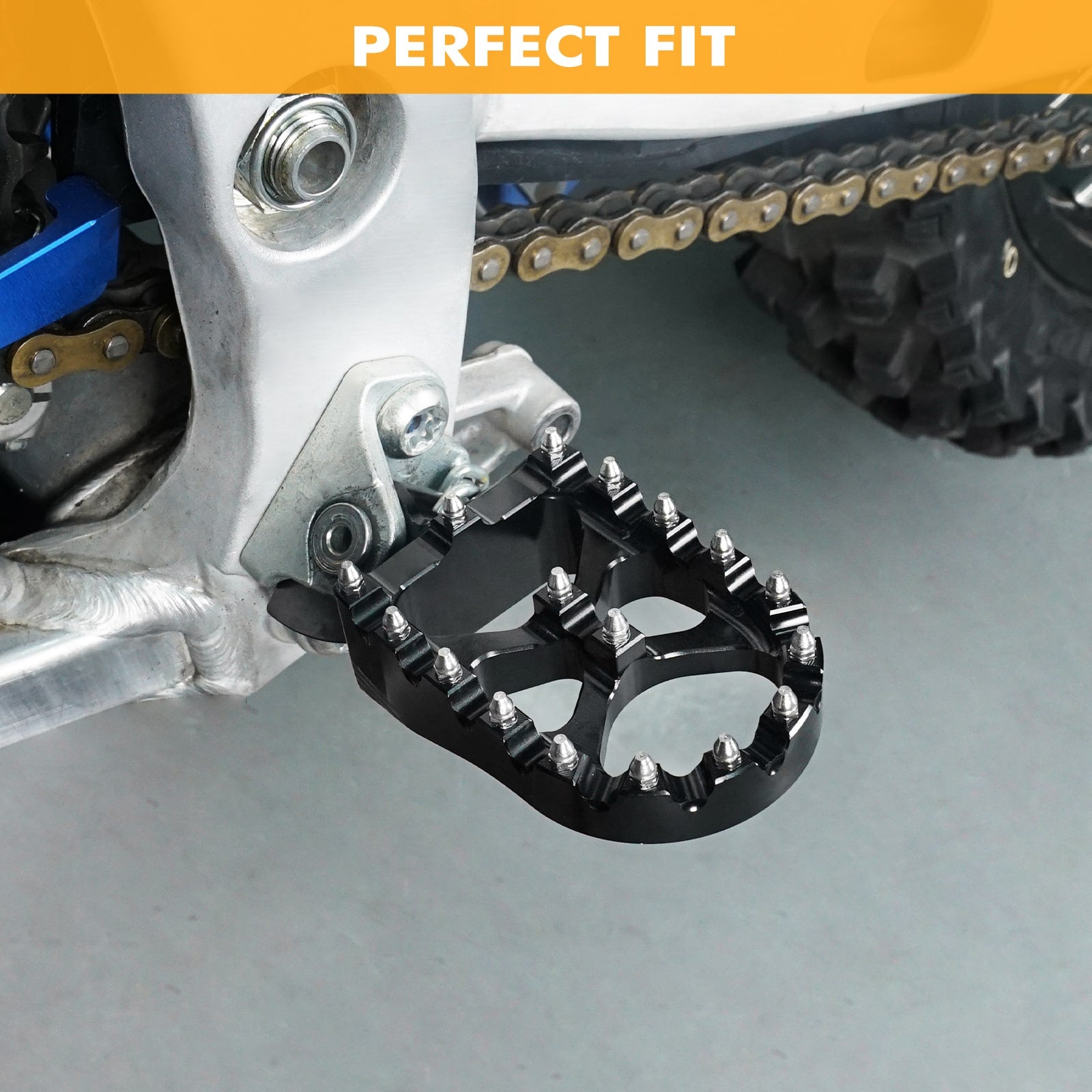 Wide Forged Foot Pegs - Yamaha YZ65 YZ85 YZ125 YZ250 YZ450F WR250F - Bild 2