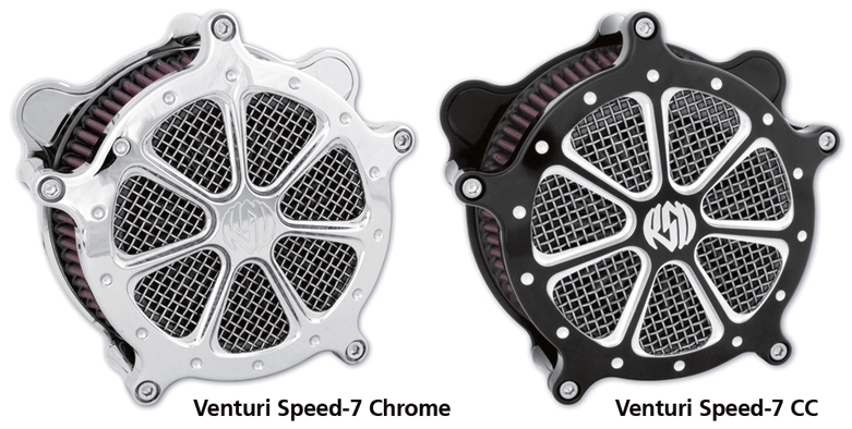 Performance Machine – SPEED 7 AIR CLEANER CHROME XL91-UP - Bild 2