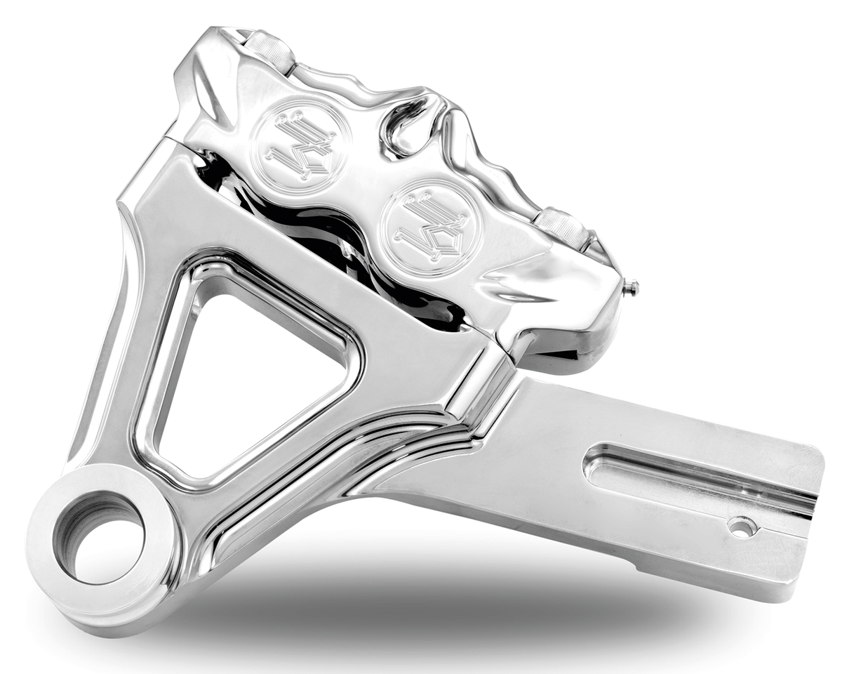Performance Machine – PM 4 Piston rear brake FXD08-up Chrome