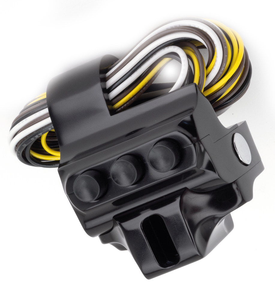 Performance Machine – PM Black 4 button housing Cable clutch
