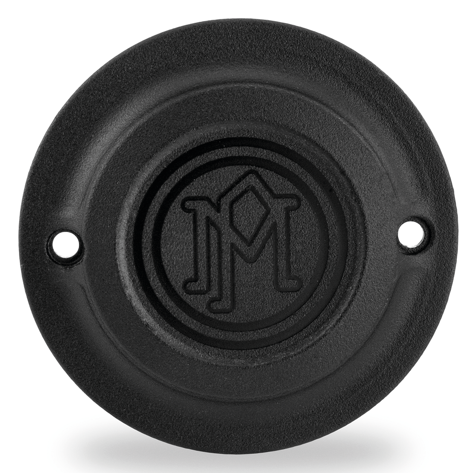 Performance Machine – PM Scallop ignition cover 2-hole BlackOp