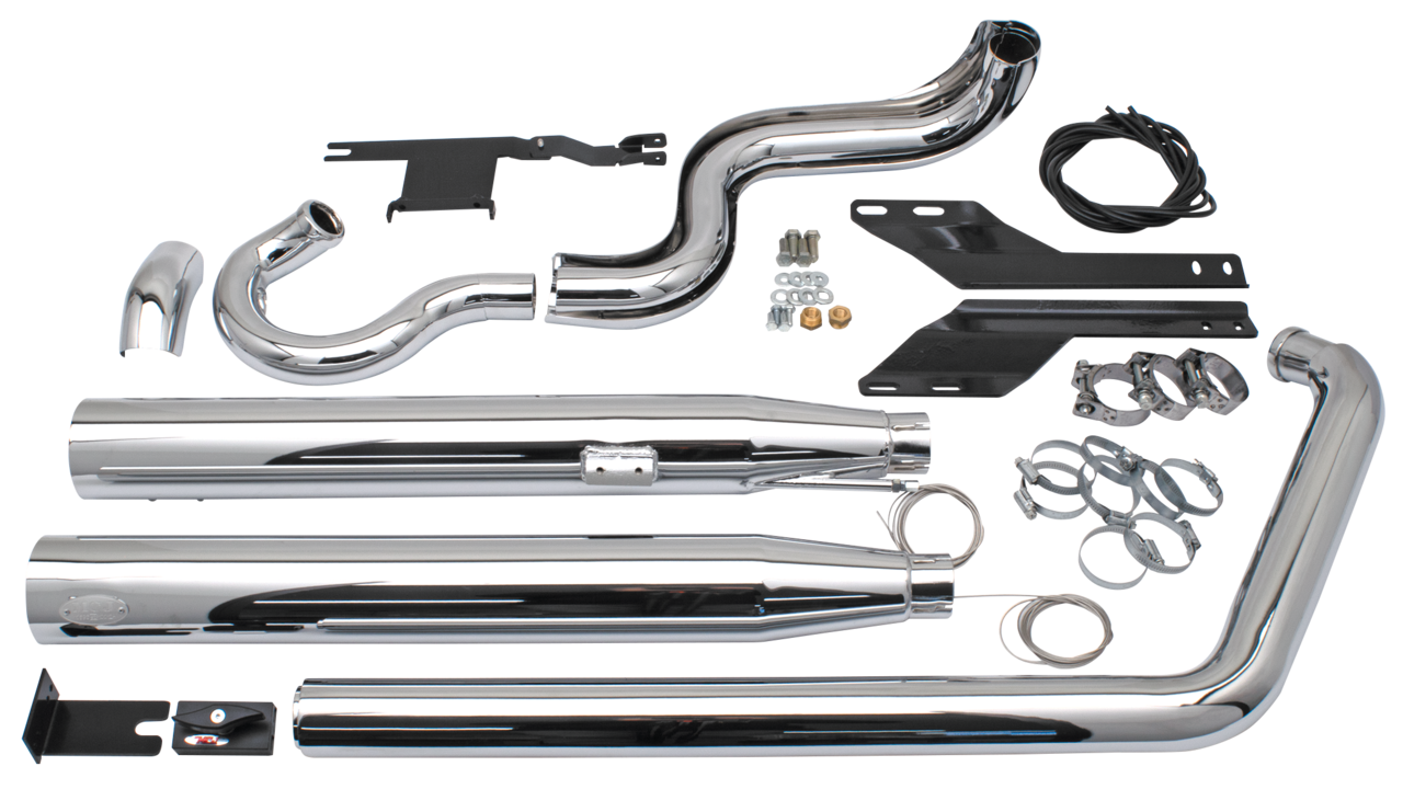 MCJ ADJUSTABLE TRUE DUAL EXHAUST FOR TWIN CAM SOFTAIL