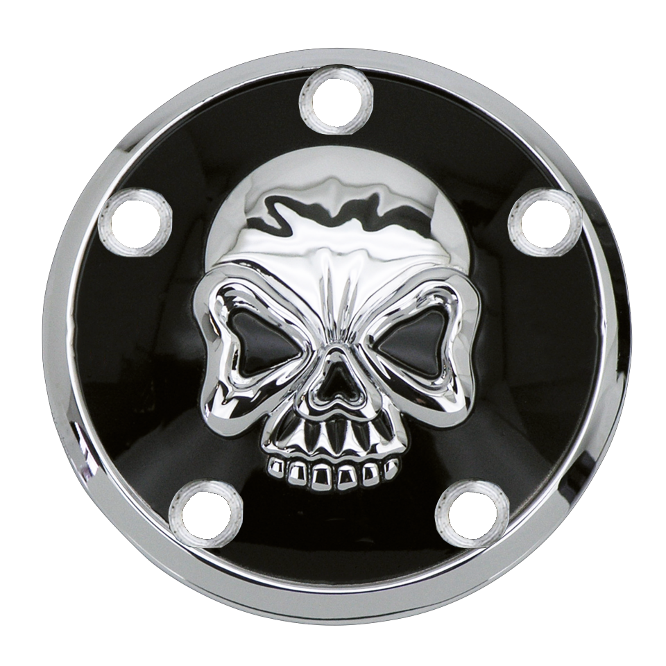 GZP Skull blck/chrome points cvr - Twin Cam 99-17