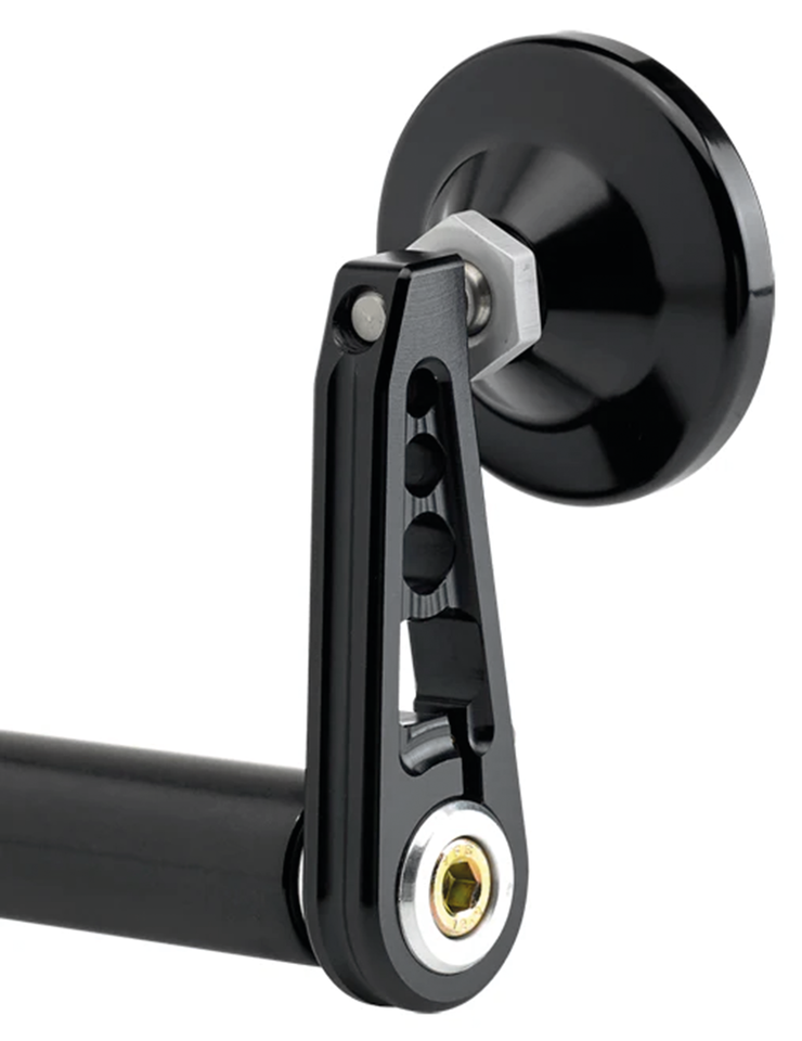 Joker Machine Bar-End Mirror 2-1/4" Stem D Black