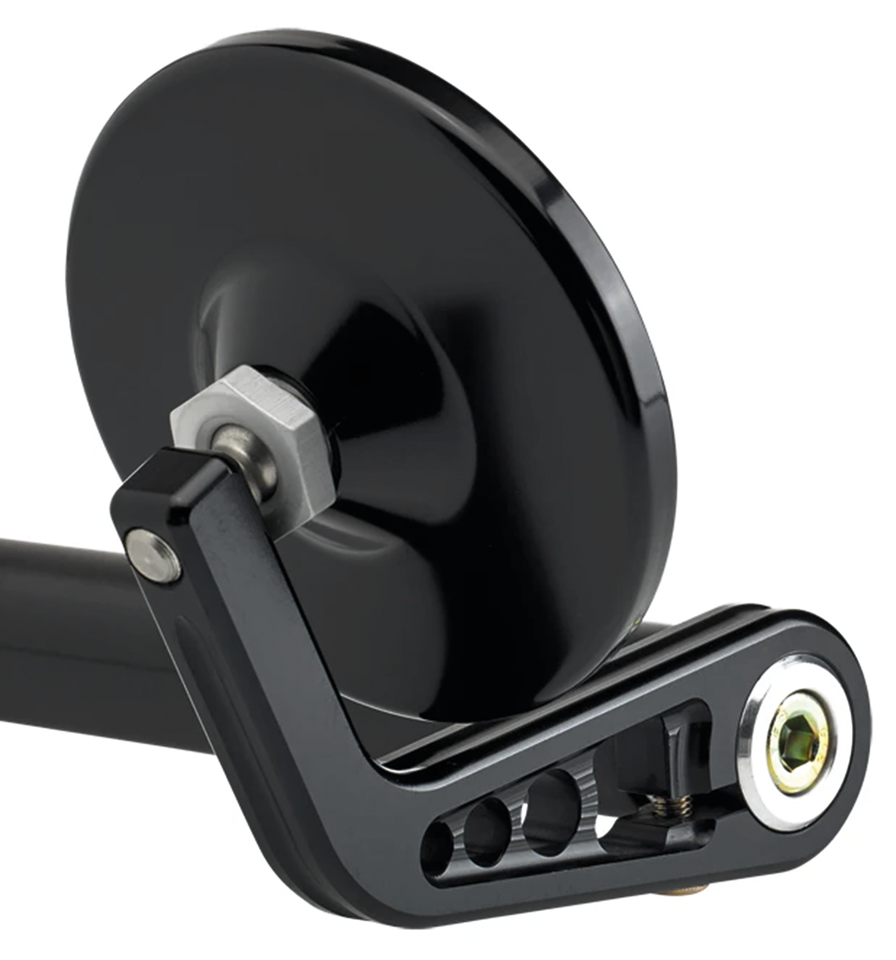 Joker Machine Bar-End Mirror 3-1/4" Stem A Black