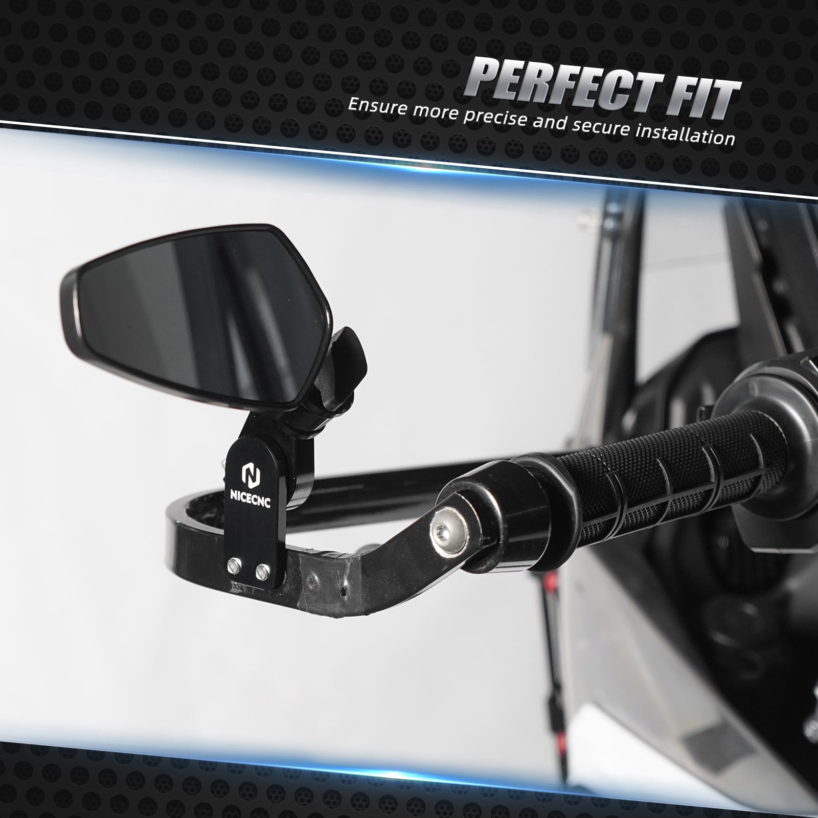 Upgraded Quick Flip Arrow Folding Mirrors Kits For Universal Motorcycle Hand Guard - Bild 2