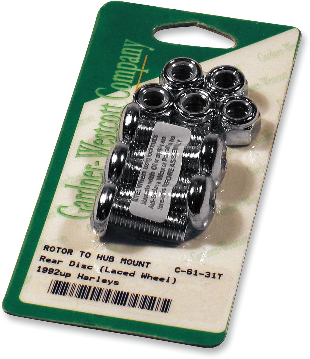 NUT KIT/ROTOR BOLT KIT TORX® 3/8"-16 X 1" CUSTOM REPLACEMENT REAR CHROME NATURAL - Bild 2