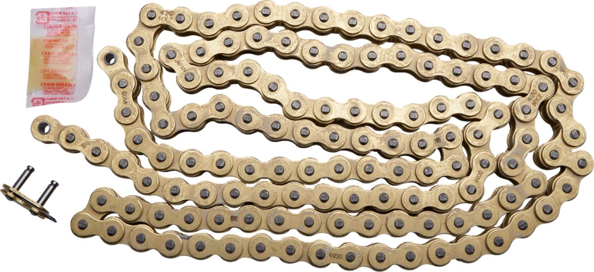 GB 420 MXZ 126 CLIP LINK 420 NON-SEAL REPLACEMENT DRIVE CHAIN / GOLD